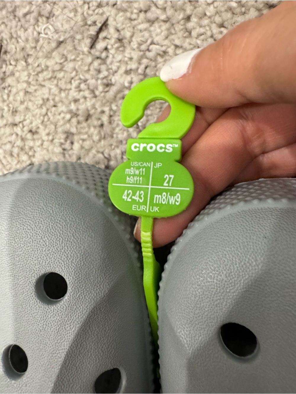 NWT Crocs Baya Clogs Light Gray Men’s 9 Women’s 11 Slip On Comfort Shoes - Picture 3 of 4